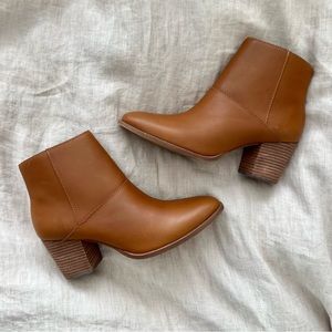 NIB Madewell Rosie Ankle Boots in Leather - English Saddle size 7